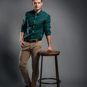 symbol premium men's stylish solid all day fresh buttondown casual shirt regular fit | plain | full sleeve | cotton semi formal wear